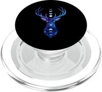 Celestial Deer Galaxy Moon Phases Stag Buck Spiritual Animal PopSockets PopGrip for MagSafe