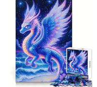 Celestial Dragon Over Ocean Puzzles for Teenagers 1000 Pieces Brain Development Quiet Enjoyment Clean Join Seasonal Gift size 38x26cm