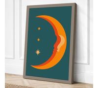 Celestial Dreams Minimalist Canvas Wall Art Print 18x12 Inch