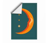 Celestial Dreams Minimalist Unframed Wall Art Print A2 (59.4×42cm), Wall Decor for Living Room, Bedroom, Office & Home, Art Gift