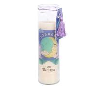 Celestial Dreams: Moon Violet Tube Candle with Aesthetic Moon Tarot Card Design - Violet Scented, Floral Fragrance, Social Media-Worthy Aesthetic Home Decor