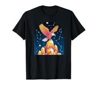 Celestial Eagle On Crystal Mountain Value Graphic T-Shirt, Men, Black, S