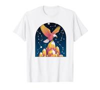 Celestial Eagle On Crystal Mountain Value Graphic T-Shirt, Men, White, S
