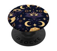 Celestial Eye Moon Star Mystical Abstract Symbol Design PopSockets Adhesive PopGrip
