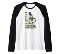 Celestial Field Notes Luna Moth Art Raglan Baseball Tee