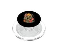Celestial Floral Dragon Art Fantasy Moon Mythical Creature PopSockets PopGrip for MagSafe