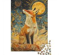Celestial Fox_3 1000 Piece Puzzle, Animal Theme Jigsaw, Relaxing Activity for Adults, 38x26cm/1000pcs