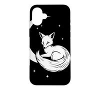 Celestial Fox Crescent Moon Woodland Wildlife Art Case for iPhone 16 Plus