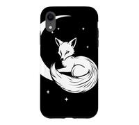 Celestial Fox Crescent Moon Woodland Wildlife Art Case for iPhone XR