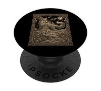 Celestial Fox Tarot Card Constellation Desert Moon Astronomy PopSockets Adhesive PopGrip