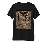 Celestial Fox Tarot Card Constellation Desert Moon Astronomy Premium T-Shirt