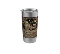 Celestial Fox Tarot Card Constellation Desert Moon Astronomy Stainless Steel Insulated Tumbler