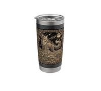 Celestial Fox Tarot Card Constellation Desert Moon Astronomy Stainless Steel Insulated Tumbler