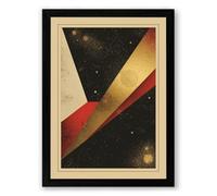 Celestial Geometry Art Deco Framed Wall Art Print A2 (59.4×42cm) Black, Wall Decor for Living Room, Bedroom, Office & Home, Ready to Hang, Art Gift
