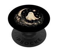 Celestial Ghost Night Vintage Whimsy Moon Star Art PopSockets Adhesive PopGrip