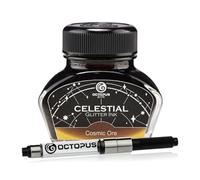 Celestial Glitter Cosmic Ore Glitter Fountain Pen Ink with Converter, Brown/Copper Shimmer 30ml