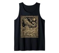 Celestial Golden Eagle Tarot Card Constellation Desert Astro Tank Top