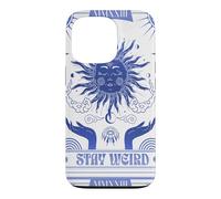 Celestial Gothic Blues Moody Sun Stay Weird Case for iPhone 13 Pro