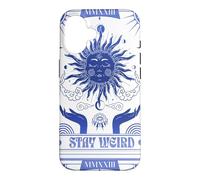 Celestial Gothic Blues Moody Sun Stay Weird Case for iPhone 16