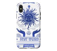 Celestial Gothic Blues Moody Sun Stay Weird Case for iPhone X/XS