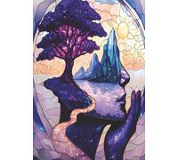 Celestial Hardcover Journal:: Stained Glass Style, Cosmic Stationery, College Ruled, 190 Pages Notebook