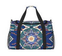 Celestial Harmony Print Travel Duffel Bag for Men & Women, Foldable Travel Bags and Spacious Weekender Tote Bag for Storage Toiletry Luggage Personal Item, Black, L