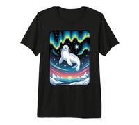 Celestial Harp Seal & Northern Lights Wilderness Premium T-Shirt