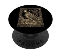 Celestial Hawk Totem Woodcut Constellation Desert Moon PopSockets Adhesive PopGrip