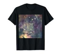 Celestial Hearts Under Starlight Galactic Love Journey T-Shirt
