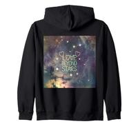 Celestial Hearts Under Starlight Galactic Love Journey Zip Hoodie