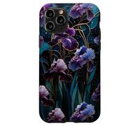 Celestial Iris Floral Art Nouveau Gothic Purple Garden Bloom Case for iPhone 11 Pro