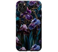 Celestial Iris Floral Art Nouveau Gothic Purple Garden Bloom Case for iPhone 11 Pro Max