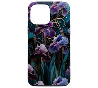 Celestial Iris Floral Art Nouveau Gothic Purple Garden Bloom Case for iPhone 13 Pro Max