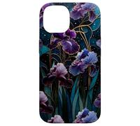Celestial Iris Floral Art Nouveau Gothic Purple Garden Bloom Case for iPhone 14