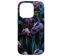Celestial Iris Floral Art Nouveau Gothic Purple Garden Bloom Case for iPhone 14 Pro