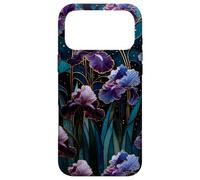 Celestial Iris Floral Art Nouveau Gothic Purple Garden Bloom Case for iPhone 17 Pro Max