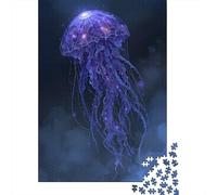 Celestial Jellyfish Digital Art 1000 Piece Jigsaw Puzzle, 38x26cm/1000pcs, for Adults, Screen-Free Leisure, Weekend Downtime And Puzzle Lovers