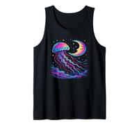 Celestial Jellyfish - Mystical Ocean Moon and Starlit Sky Tank Top