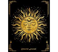 Celestial Journal: Sun and Moon Composition Notebook College Ruled, Celestial Notebook, Boho Diary | Galaxy Constellations | Notebook for Sun and Moon lovers |Black Golden Matte Finish Cover