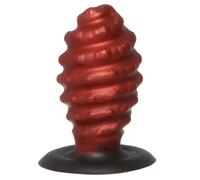 Celestial Kiss Red & Black Alien Butt Plug - 5 Inch