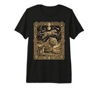 Celestial Leopard Tarot Card Constellation Savanna Moon Premium T-Shirt