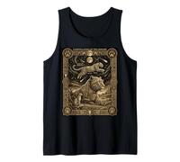 Celestial Leopard Tarot Card Constellation Savanna Moon Tank Top
