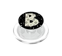 Celestial Letter B Sun Moon Vintage Alphabet PopSockets PopGrip for MagSafe