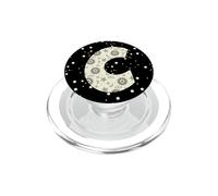 Celestial Letter C Sun Moon Vintage Alphabet PopSockets PopGrip for MagSafe