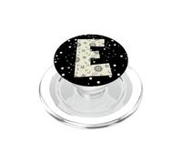 Celestial Letter E Sun Moon Vintage Alphabet PopSockets PopGrip for MagSafe