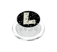 Celestial Letter L Sun Moon Vintage Alphabet PopSockets PopGrip for MagSafe