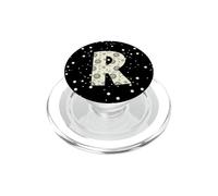 Celestial Letter R Sun Moon Vintage Alphabet PopSockets PopGrip for MagSafe