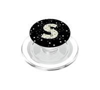 Celestial Letter S Sun Moon Vintage Alphabet PopSockets PopGrip for MagSafe