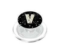 Celestial Letter V Sun Moon Vintage Alphabet PopSockets PopGrip for MagSafe