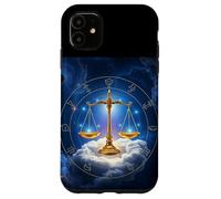 Celestial Libra Scales in a Starry Cosmic Realm Case for iPhone 11